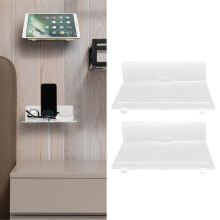 2PCS Acrylic Floating Shelf 20x15 cm Wall Mount