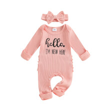 (3-6 Months, Pink) Φθινοπωρινό ολόσωμο φόρεμα για μωρά