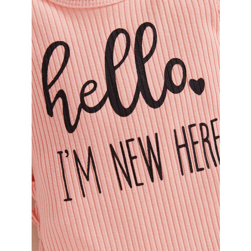 (Newborn, Pink) Φθινοπωρινό ολόσωμο φόρεμα για μωρά 2