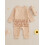 (Newborn, Apricot) Φθινοπωρινό ολόσωμο φόρεμα για μωρά 6
