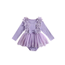 (6-12 Months, Purple) Φόρεμα Romper για για φθινόπωρο-άνοιξη
