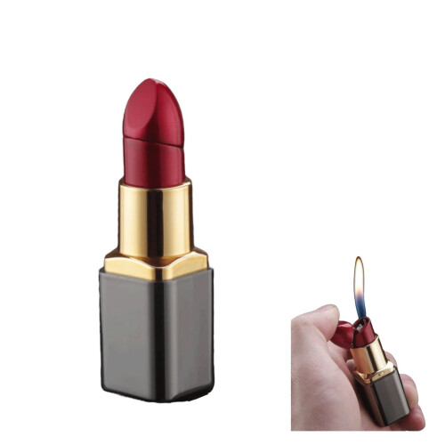 Windproof Refillable Butane Lighter with Adjustable Soft Flame, Retro Design for Outdoor Camping (Style D)