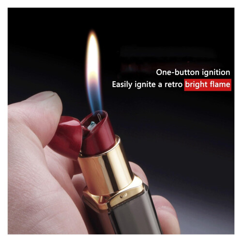 Windproof Refillable Butane Lighter with Adjustable Soft Flame, Retro Design for Outdoor Camping (Style D) 1
