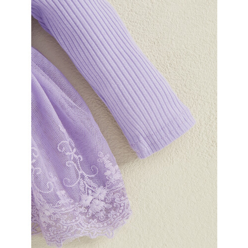 (6-12 Months, Purple) Φόρεμα Romper για για φθινόπωρο-άνοιξη 1