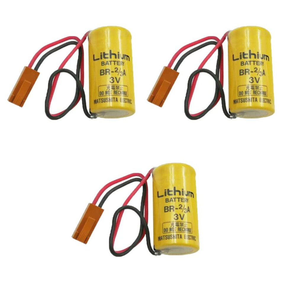 (3Pack) Br2/3A 3V 1600Mah Lithium Battery, Longlasting Industrial Backup Replacement For A98l00310006 System 9351714434720