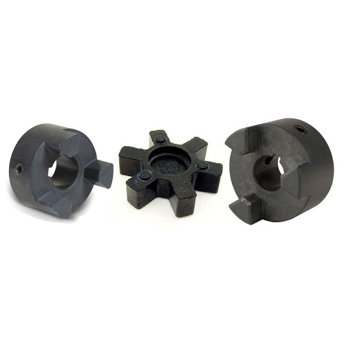 Jaw Coupling Set L075 Coupler Kit 7/8 and 3/4 Inch Quick Replacement with Secure Rubber Insert