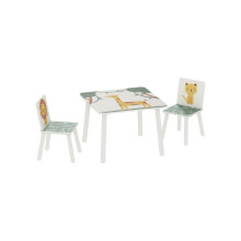 3-Piece Toddler Table and Chair Set, Kids Table with 2 Chairs Set for Bedroom, Nursery, Playroom, Green