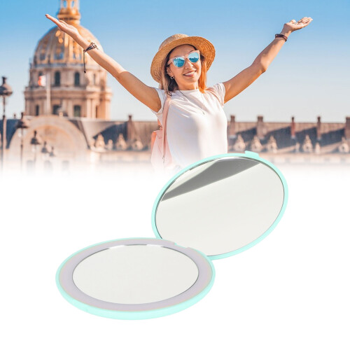 3.5 Inch LED Mirror 2x200mAh Green 1X/10X 1