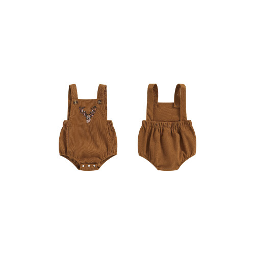 (9-12 Months, Khaki) Salopette d'été bébé, et filles 1