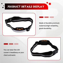 Fanny Pack Running Light Rechargeable 5 Modes Running Lights with Rear Red Light Waterproof Flashlight for Night Safety