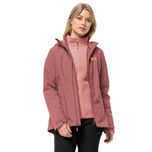 (XS, Red Ochre) Jack Wolfskin Womens 2026 Moonrise 3 In 1 Waterproof Windproof Jacket