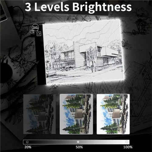 A4 LED Drawing Copy Pad 3 Level Dimmable Board Table Animation Painting Educational Toy Gift Adjustable Light Notepad 1