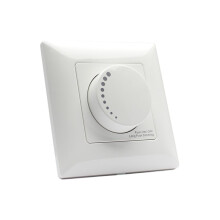 Rotary Dimmer for 5-300W Dimmable LED, CFL and Incandescent Light Bulbs Flush Mounted Light
