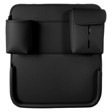 Automobile Dining -Folding Faux Leather Desk,Portable Backrest Workplace Accessories,Safe Flat Support Touring Commuting