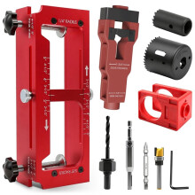 Door Lock and Door Installation Kit, for Hinge Mortising From 2.5" to 5" and Types of Square, 1/4", 5/8" Radius