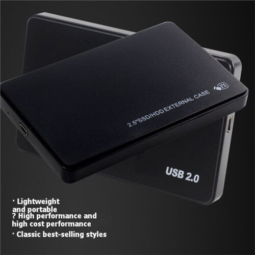 USB 2.0 Plastic Hard Disk HD Enclosure Super Speed for Windows Enclosure 2.5 Inch  SSD HDD Mobile Case 1