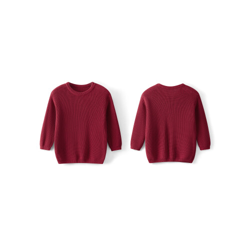 (9-10 Years, Bordeaux Kid) Partner-Pullover für Mutter und Winter. 1