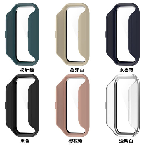 6Pack Case with Builtin Screen Protector for Redmi Smart Band 2, Full Coverage Shockproof Hard PC Bumper Cover 2