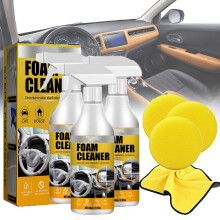 Car Interior Cleaner Foam 3PCS, Deep Cleaning All Purpose Foam Cleaner for Leather, Dashboard and Upholstery