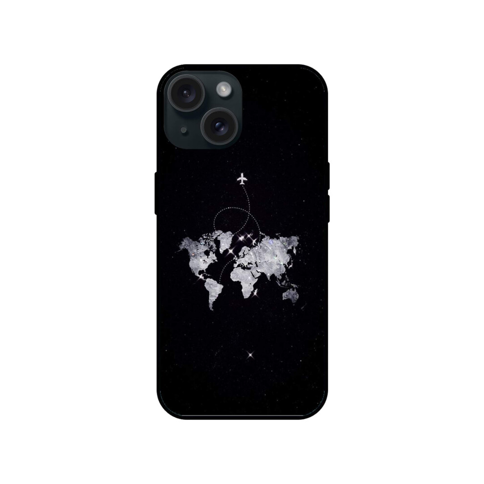 Shockproof Slim Fit Tempered Glass Case For Iphone 15 With Vibrant Printed Design And ScratchâResistant Back 9771547812869