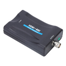 BNC Composite Video Converter NTSC PAL 480i 576i for Regular TVs Black