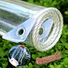 7x10 Clear Waterproof Tarp 14 Mil Heavy Duty PVC Tarpaulin with Rustproof Grommets for Patio Outdoor Protection
