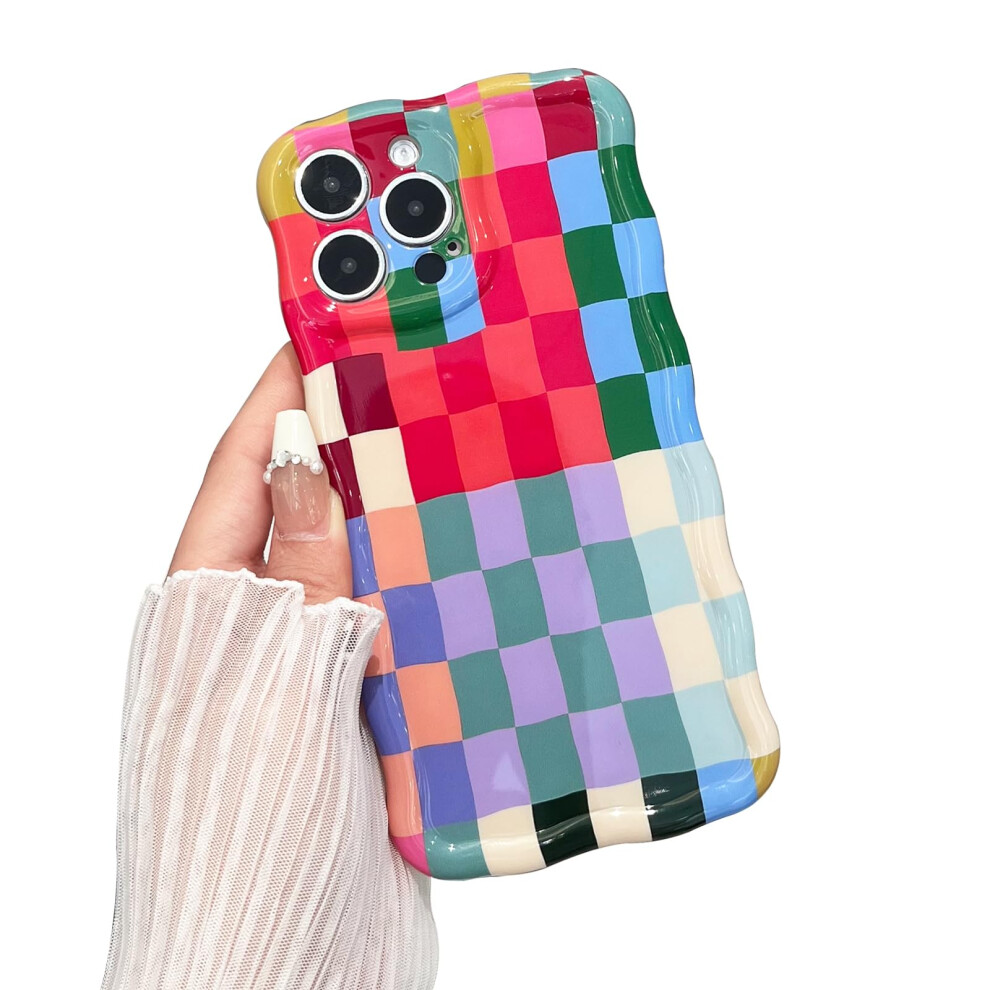Cute Colorful Checkerboard Case For Iphone 13, Slim Shockproof Soft Tpu Protective Cover For Women And Men 9771547813002