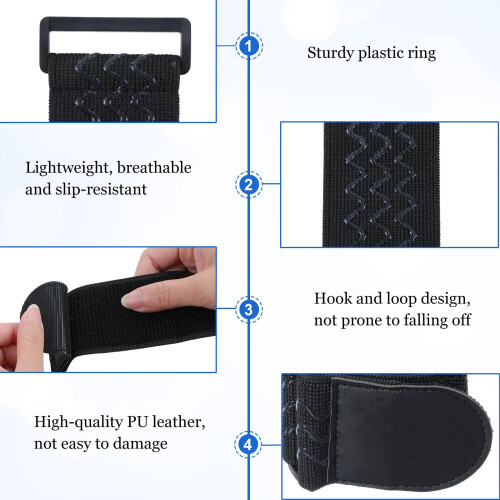 Boot Straps Adjustable Hook Loop Fit Reflective Antislip Elastic Ankle Straps for Cowboy Boots 2