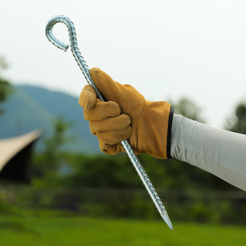 Heavy Duty Cast Iron Tent Stakes with WindProof ScrewIn Design and RustResistant Silver Coating 1