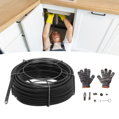 Drain Cleaning Cable 30m 16mm Spring, 9.5mm Steel 1