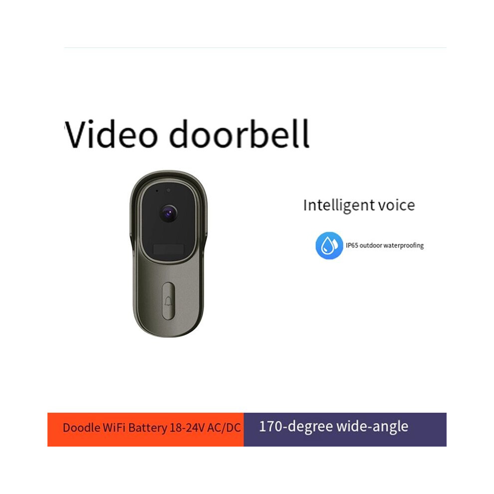 1080P Wifi Doorbell With Wide View Tuya Life App Ip65 Waterproof Audio Video Intercom Doorbell 2Mp 6032125137723