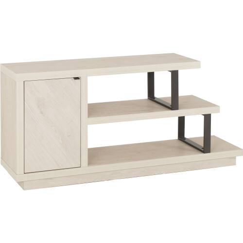 Seconique Turin TV Stand - Light Oak Effect/Black 2