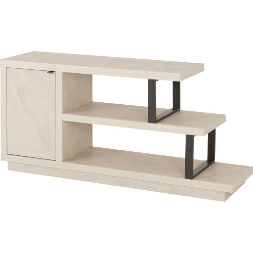 Seconique Turin TV Stand - Light Oak Effect/Black 1