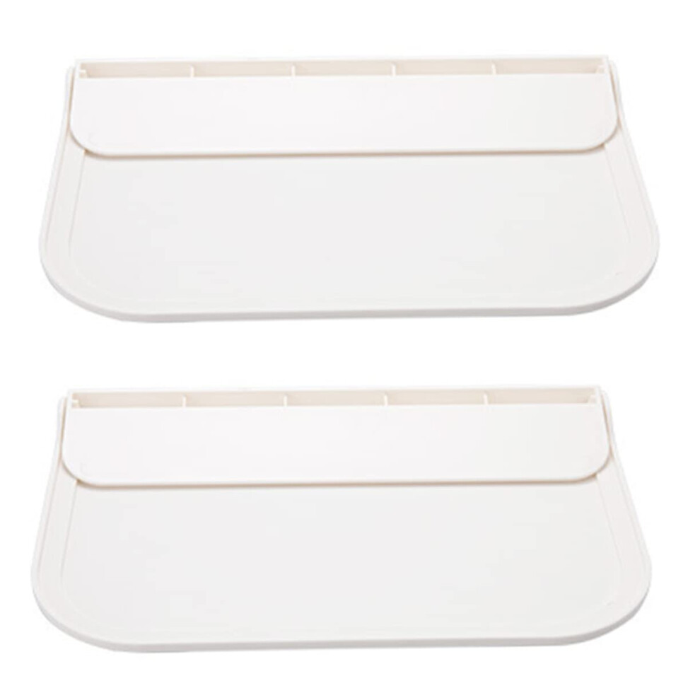 2Pcs Foldable Wall Mounted Floating Shelf, Adhesive No Drill Storage Rack For Bathroom And Kitchen 9351714435864