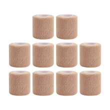 10pcs Beige Colorful Sport Self-Adhesive Elastic Bandage Wrap 4.5m Elastic Band for Knee Support Pad, Fingers