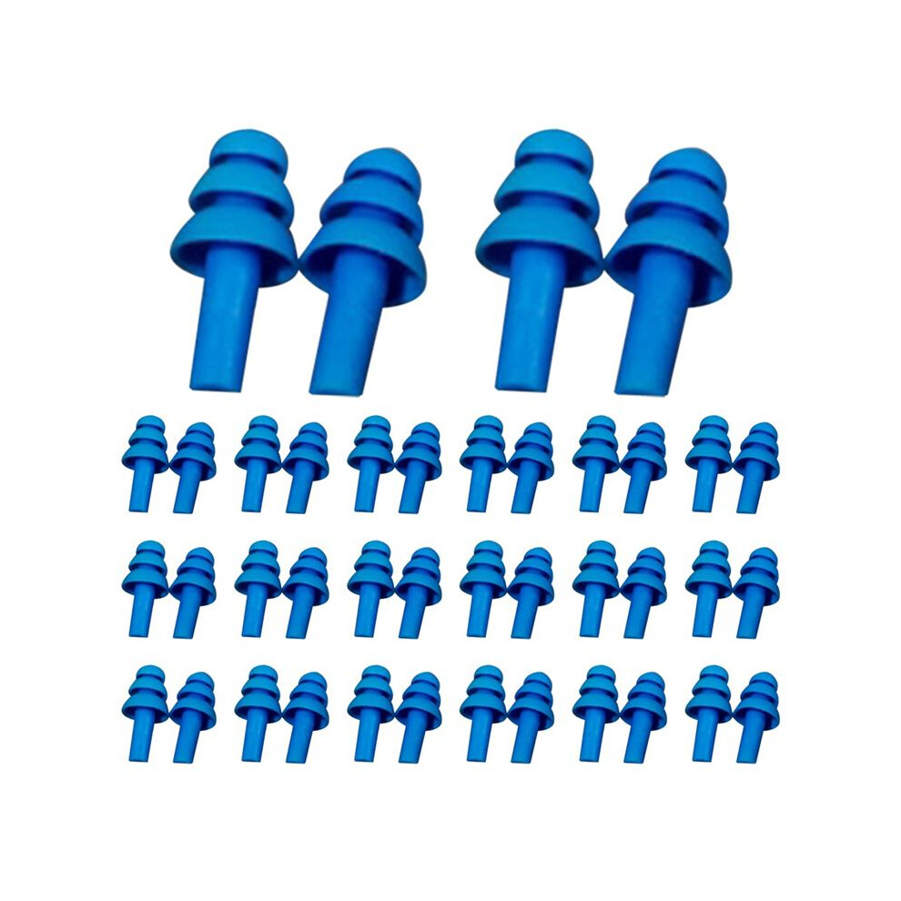 Tauoh 40Pcs Soft Silicone Ear Plugs Waterproof Swimming Ear Plugs Reusable Noise Reduction Sleeping Ear Plugs