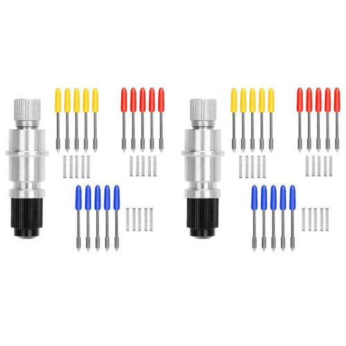 60 Pcs 30/45/60 Degree Blade Vinyl Cutter Plotter Cutting Blades for CB09 CB09U Graphtec with Blade Holder Base