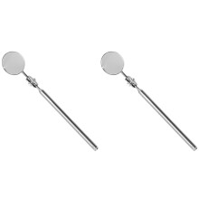 2X Universal Manutenzione Automobilistica Specchio di Ispezione Pieghevole Telescopico Riflettore 50mm