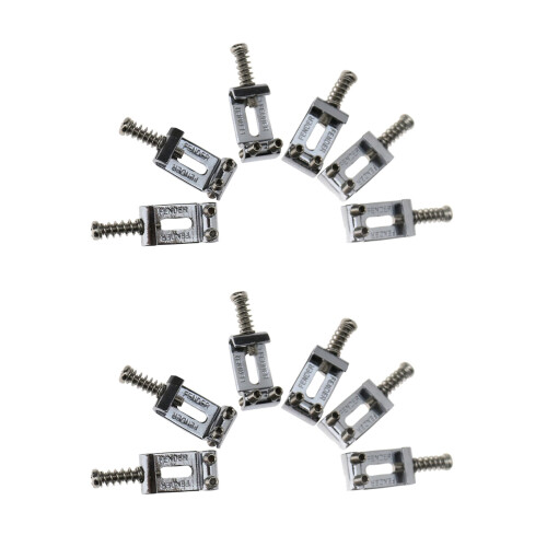 12x Replacement Chrome Tremolo Bridge Saddles Sets for  Electric Guitar