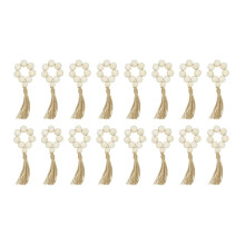 16 Stücke Hand Gemachte Natürliche Holz Perle Servietten Ringe Halter
