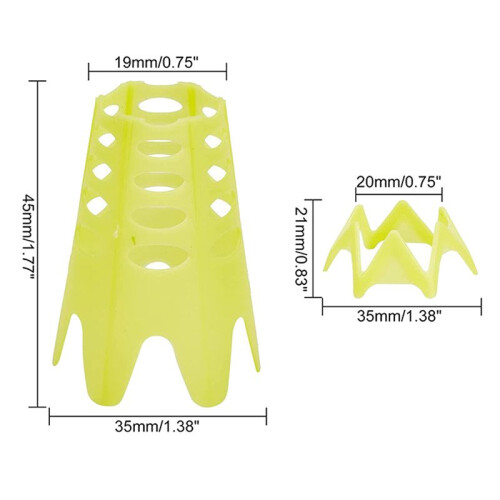 10Pcs  Mat Tees, Simulator Tees,Practice  Tees for Driving Range,Home  Tees for  Training,Yellow L 2