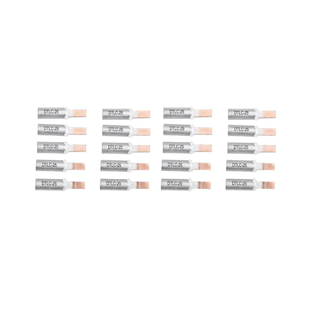 20Pcs Circuit Breaker Copper Aluminum Cable Terminal Electric Meter Wire Connector Bimetallic Cable Lugs Dtlc-25 6032125114083
