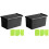 2X Bread Pans with Dough Scraper Cutter-Pullman Loaf Pan with Lid,Covered Bread Pan 1