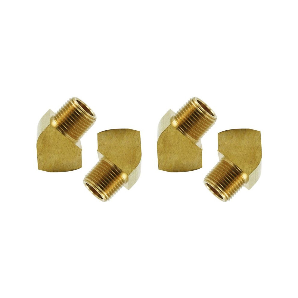 45 Degree Street Elbow 1/8 Inch Npt Male X 1/8 Inch Npt Female Brass Pipe Fitting Pack Of 4 6032356090330