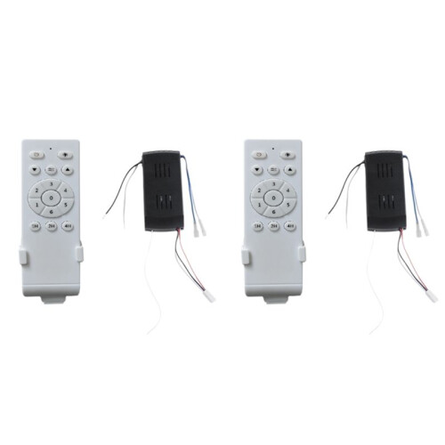 2X Universal Ceiling Fan Remote Control Kit Low Voltage 30w  Fan Light Driver Controller 6-Speed & Timing Remote