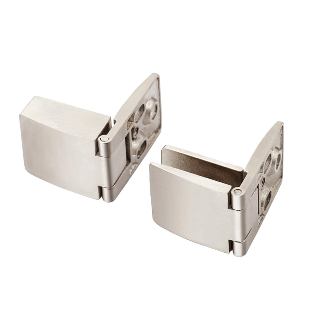Nodrill Glass Door Hinges 304 Stainless Steel Embedded Side Hinges For Cabinets Rustresistant Brushed Finish 9771547813569