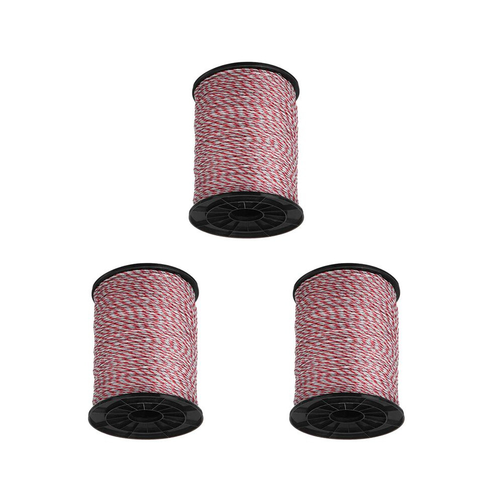 3X Ultra-Low Resistance Wire 500M Electric Fence Electric Rope For Pig Horse Cattle Sheep Animal Fence 6033105617587