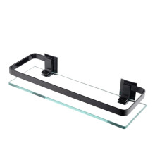 Bathroom Wall Shelf with Towel Bar, Thickened Tempered Glass, Easy Installation Storage Rack