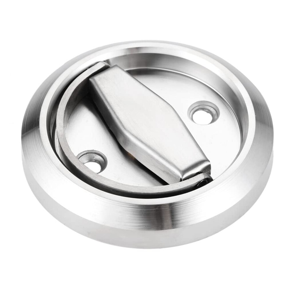 Silver Hidden Door Handle Cabinet Drawer Pull With Flush Design 360 Rotatable Secure Closure 9073542955092
