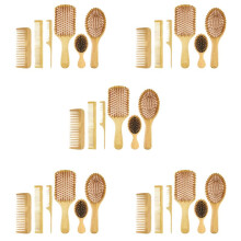 30PC Pettine Nel Legno Sano Paddle Cuscino Perdita di Capelli Massaggio Spazzola Spazzola per Capelli Pettine Cuoio Capelluto Cura Dei Capelli Pettine